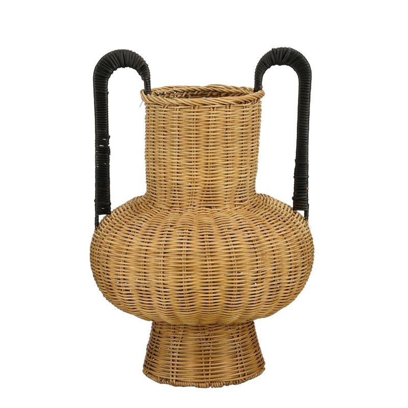 Loulou Decoratie Vaas - H42 x Ø40 cm - Rotan - Bruin-vazen-Mica Decorations-Ik Hout ervan.