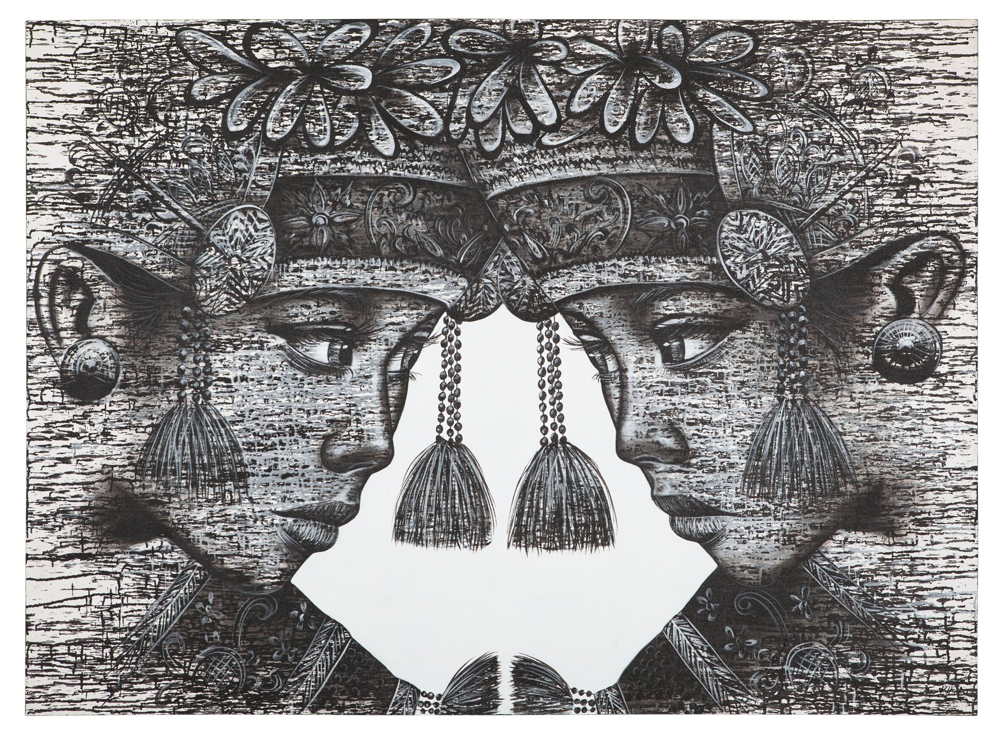 Wanddecoratie Balinese Tweelingen