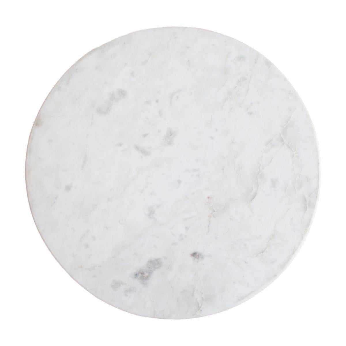 Malakka bijzettafel marmer wit - 40x40x50 cm-bijzettafel-Raw Materials-Ik Hout ervan.