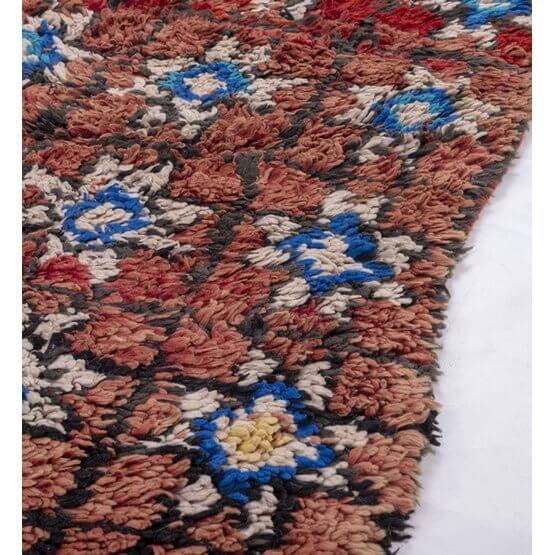 Marokkaans Berberkleed Zemmour met vervaagde kleuren en geometrische motieven - vintage tapijt van 2,15x1,65 m R140