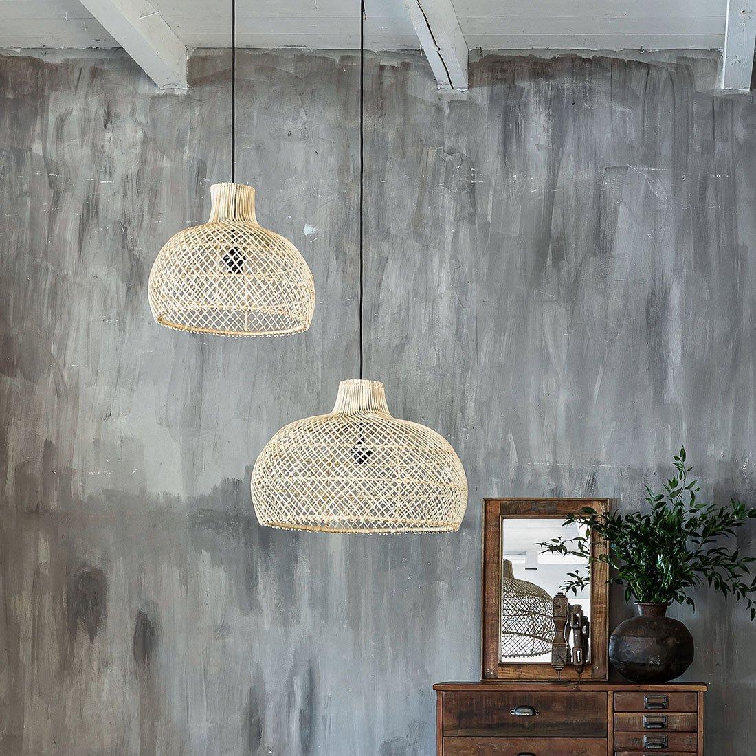 Maze hanglamp naturel small-Hanglampen-Raw Materials-Ik Hout ervan.