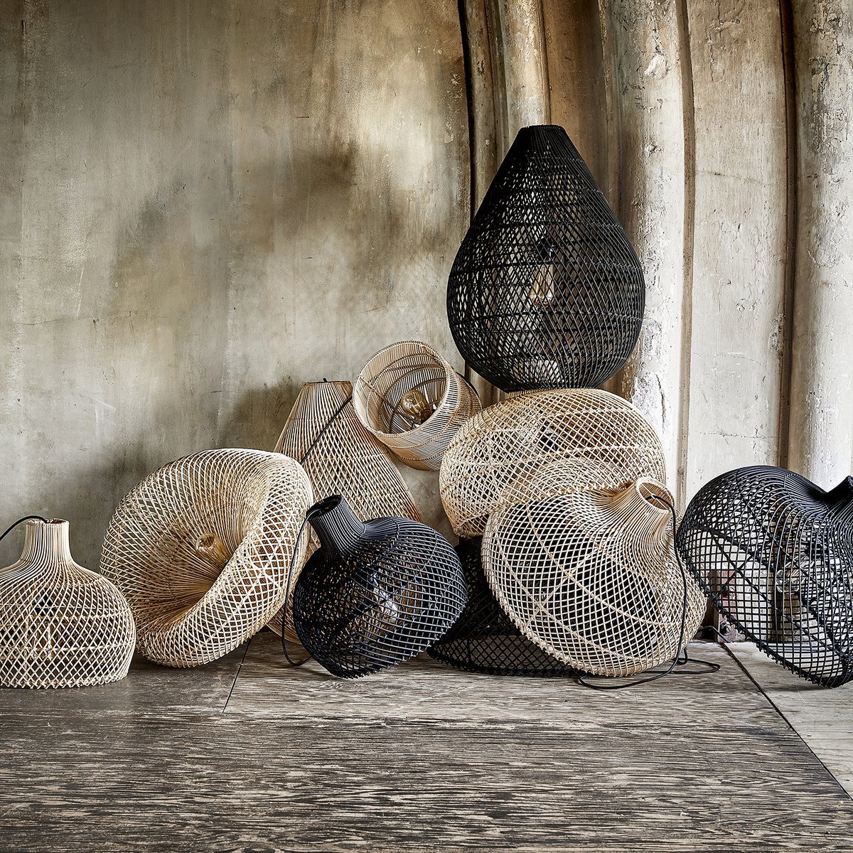 Maze hanglamp zwart small-Hanglampen-Raw Materials-Ik Hout ervan.