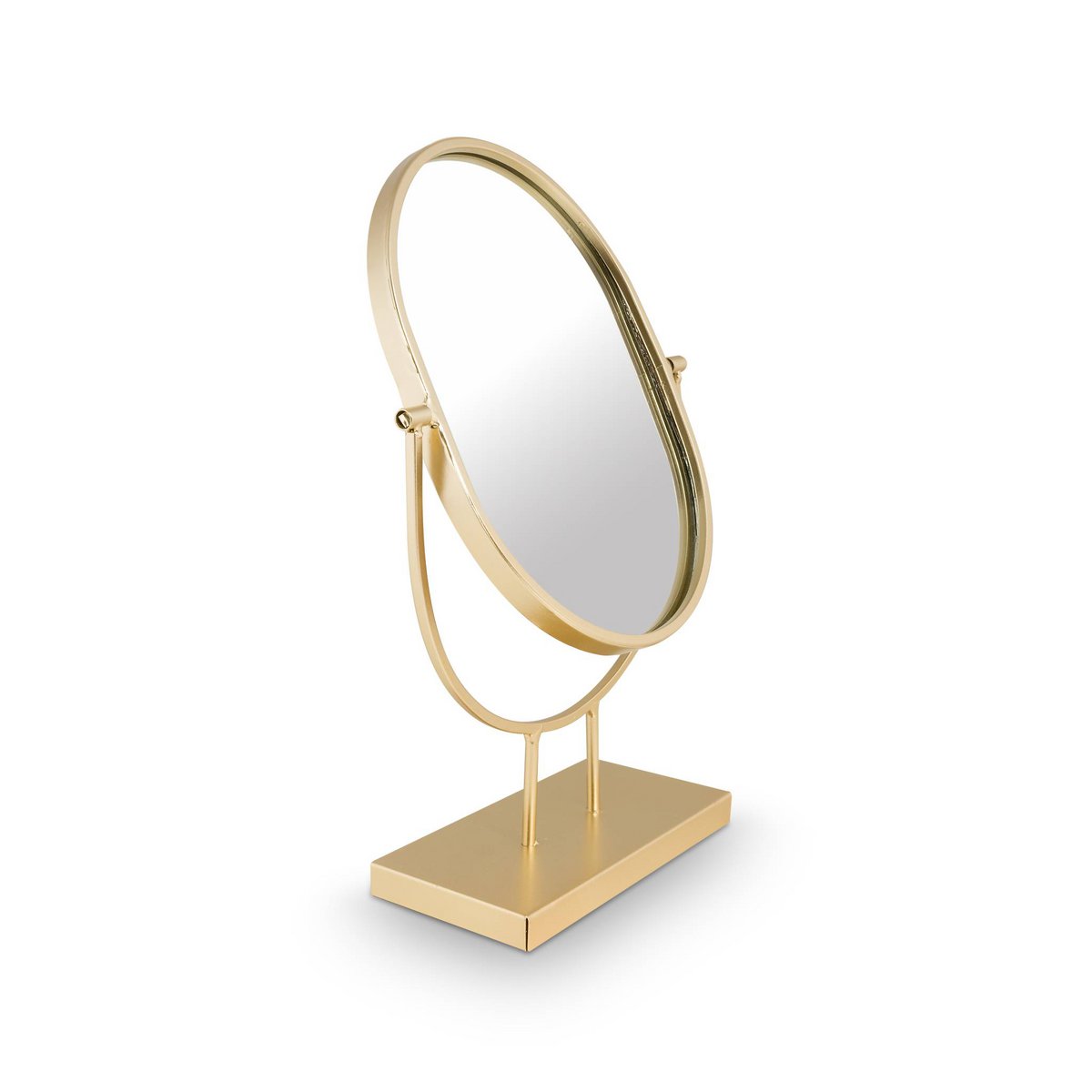 Mirror Oval on Stand Gold 20.3x31.1x8.5cm-boho musthaves-vtwonen-Ik Hout ervan.