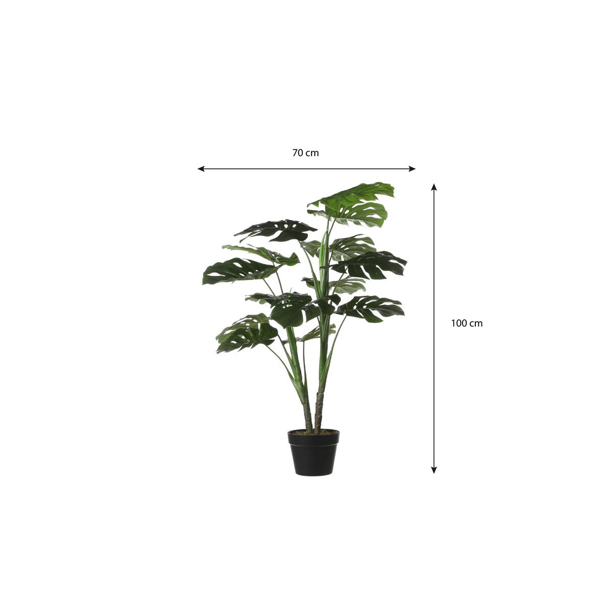 Monstera Kunstplant - H100 x Ø70 cm - Groen-Mica Decorations-Ik Hout ervan.