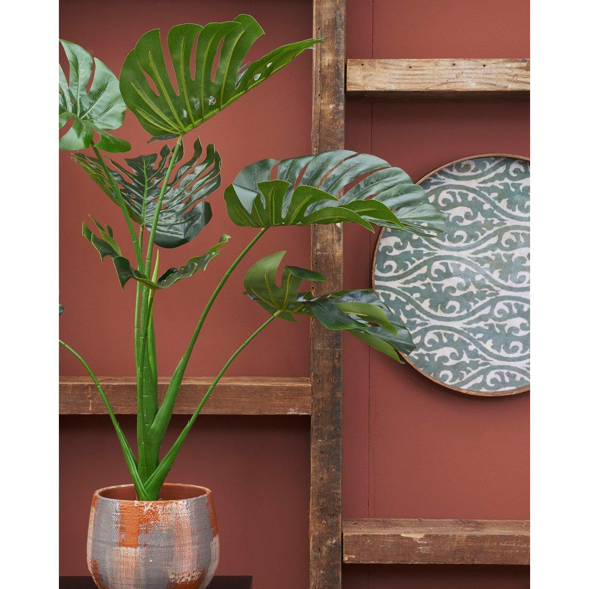 Monstera Kunstplant - H100 x Ø70 cm - Groen-Mica Decorations-Ik Hout ervan.