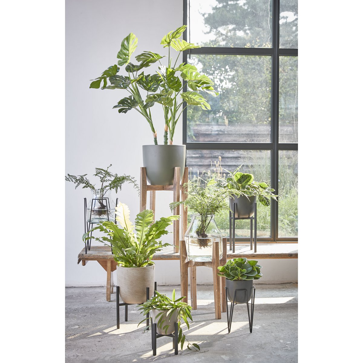 Monstera Kunstplant - H100 x Ø75 cm - Groen-Mica Decorations-Ik Hout ervan.