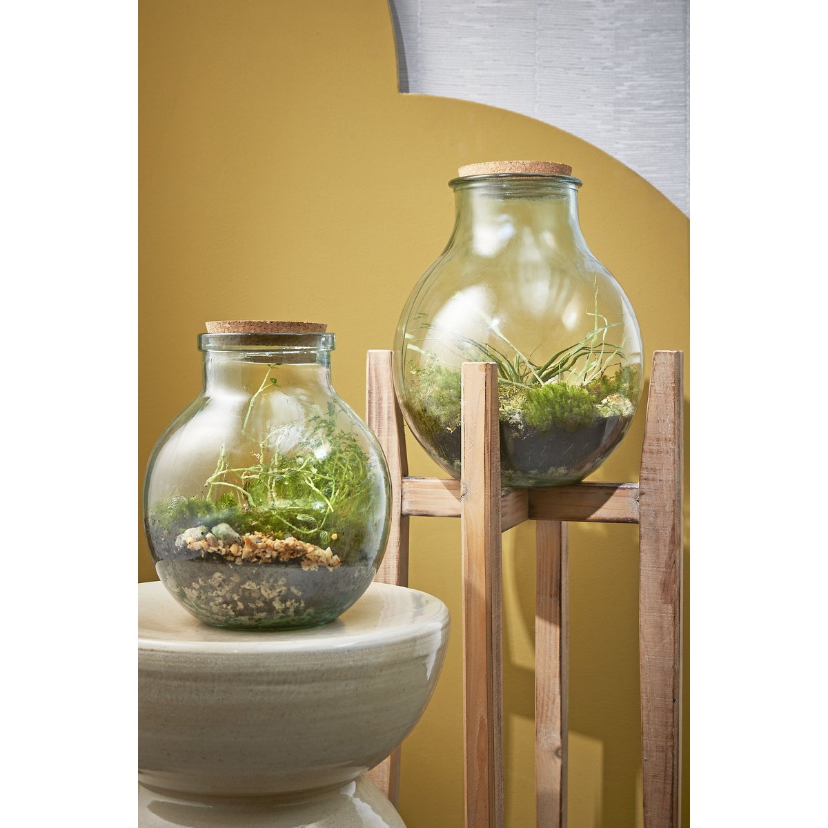 Olly Vaas - H38 x Ø29 cm - Gerecycled Glas - Transparant-vazen-Mica Decorations-Ik Hout ervan.