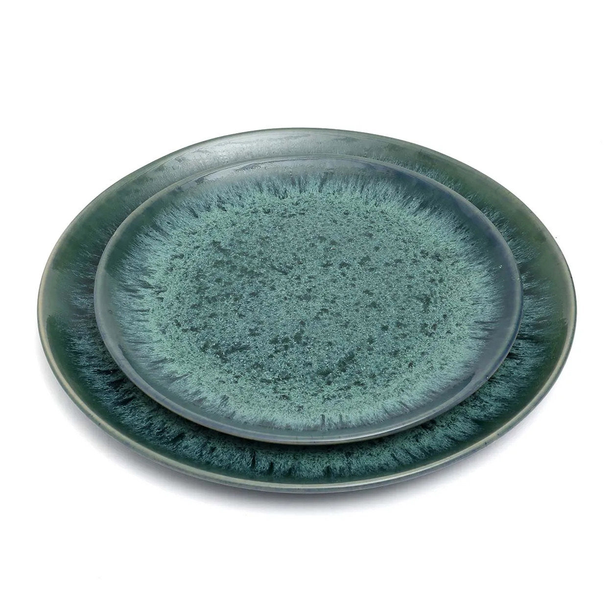 Het aqua dinerbord