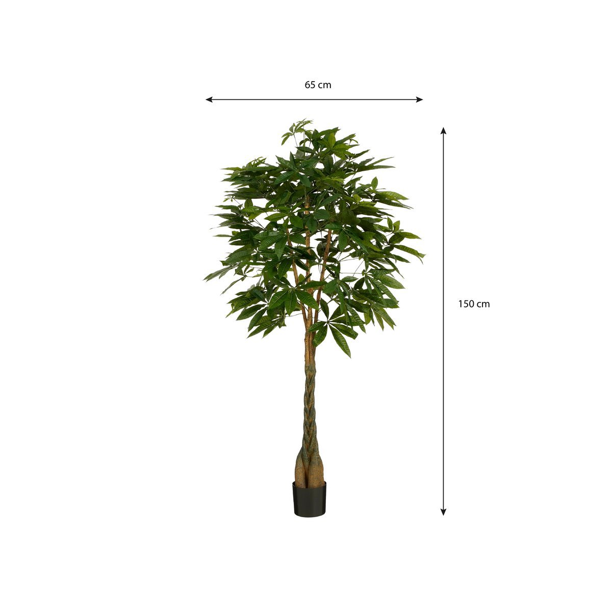 Pachira Kunstplant - H150 x Ø65 cm - Groen-Mica Decorations-Ik Hout ervan.