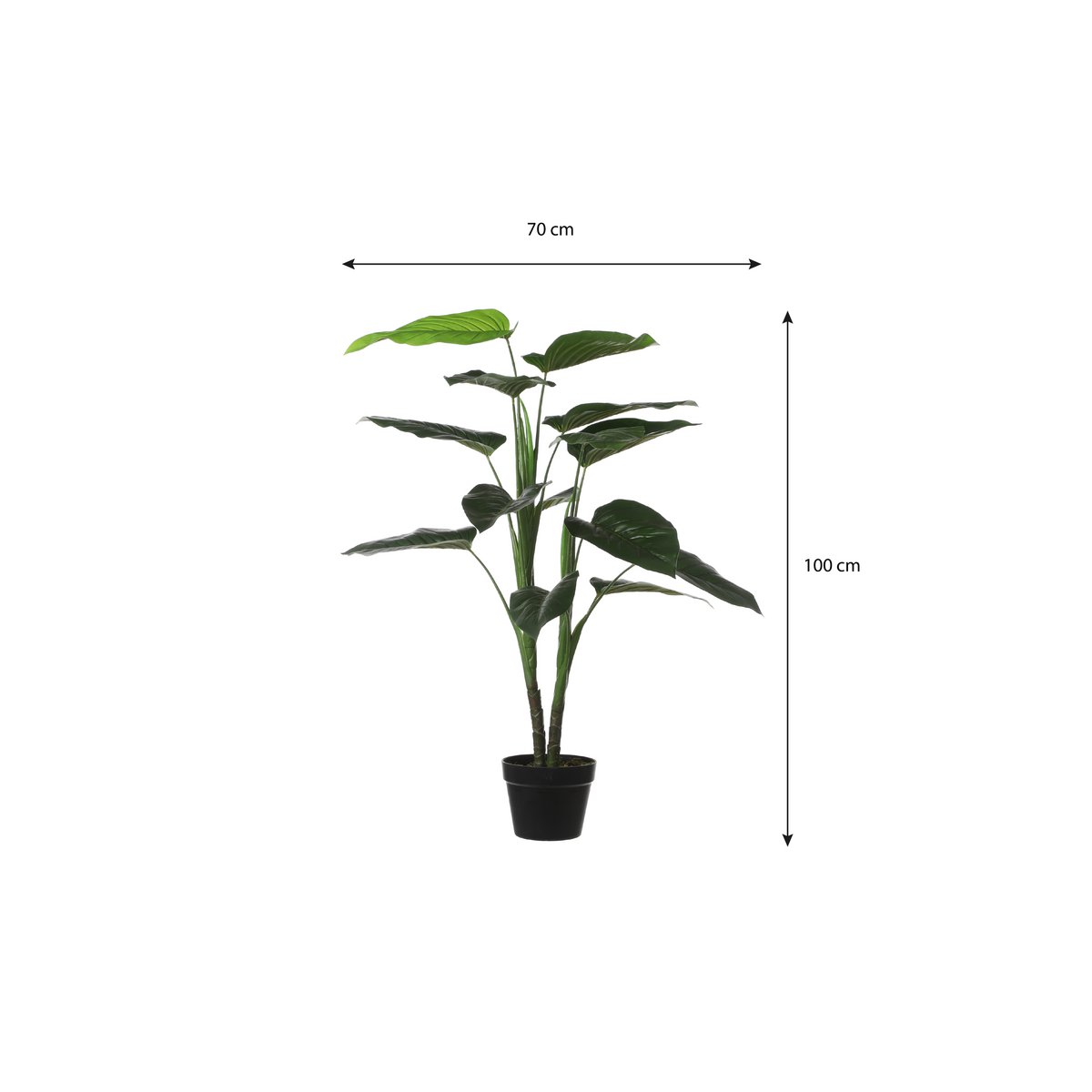 Philodendron Kunstplant - H100x Ø70 cm - Groen-Mica Decorations-Ik Hout ervan.
