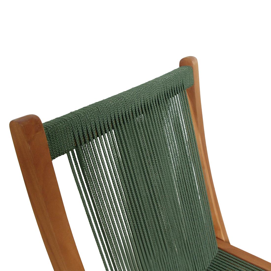 Rope opvouwbare tuinstoel groen-Tuin stoelen-Raw Materials-Ik Hout ervan.