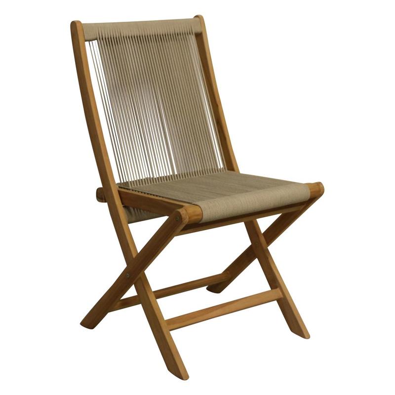 Rope opvouwbare tuinstoel naturel-Tuin stoelen-Raw Materials-Ik Hout ervan.