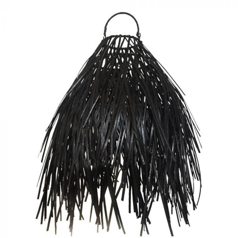 Rotan hanglamp Rocco zwart