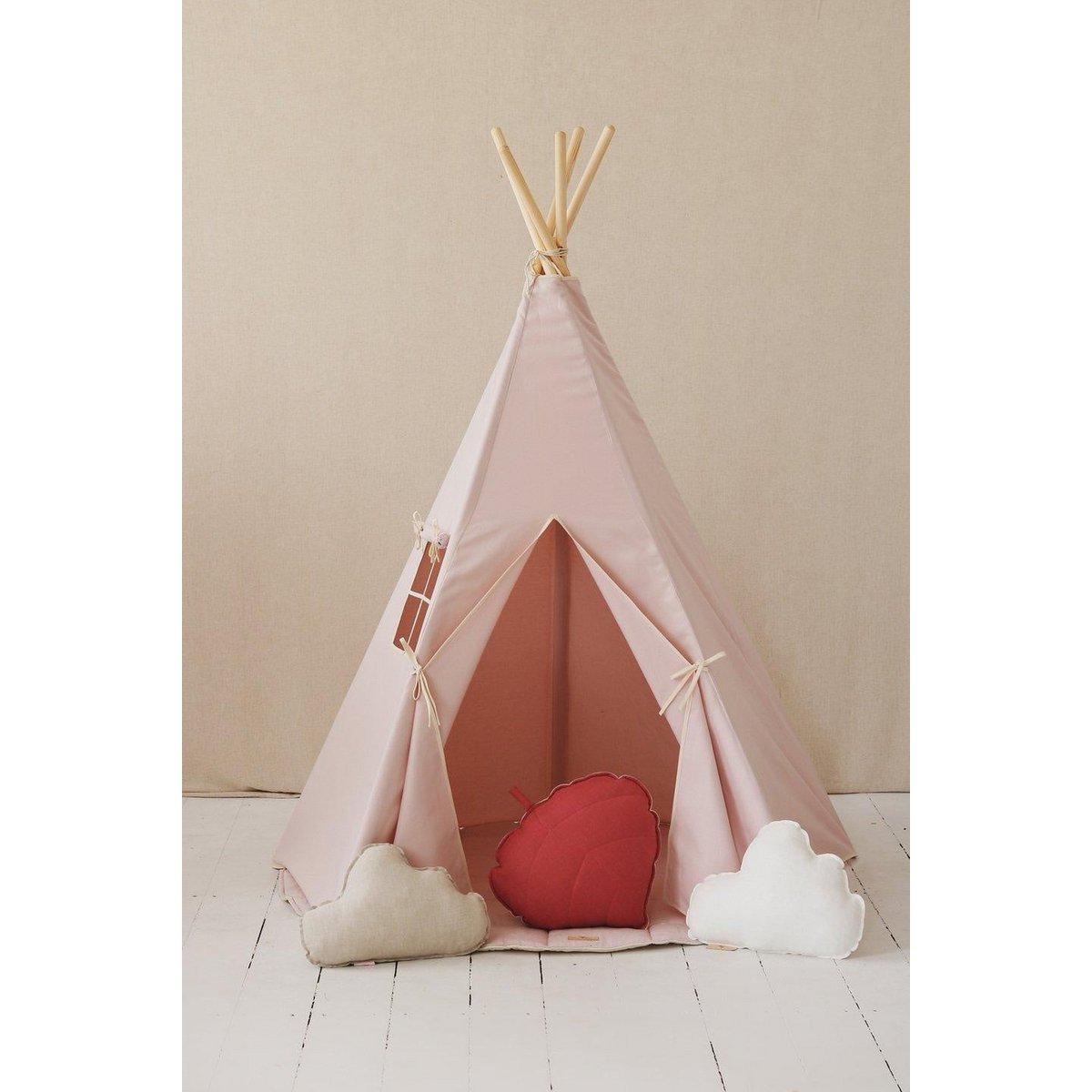 "Roze" Tipi-tent-Moi Mili-Ik Hout ervan.