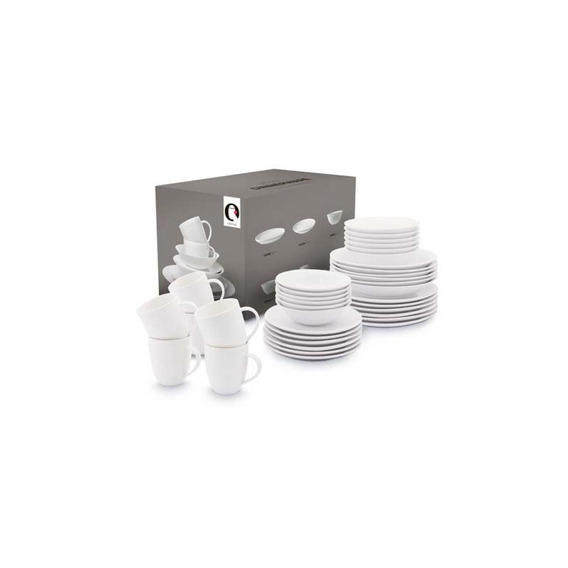 Set/36 Dinnerware Raw White-vtwonen-Ik Hout ervan.