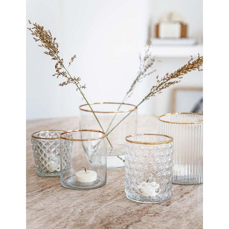 Storage Box Glass with Metal Golden Frame 21x33x9cm-boho musthaves-vtwonen-Ik Hout ervan.