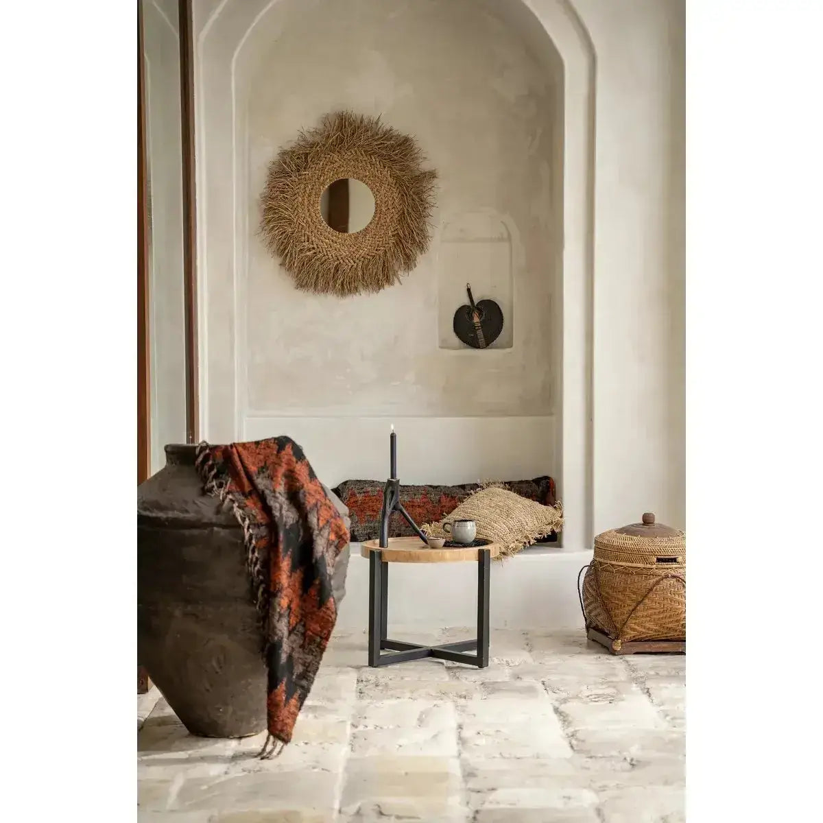 The Early Monday Mirror - Natuurlijk-Ronde spiegels-Bazar Bizar Living-Ik Hout ervan.