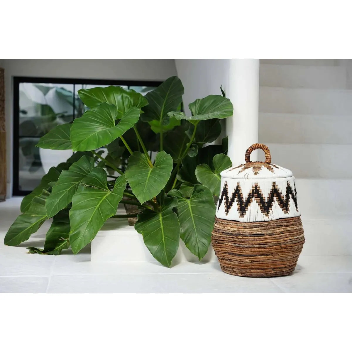 The Little Bay Strandmand-manden met deksel-Bazar Bizar Living-Ik Hout ervan.