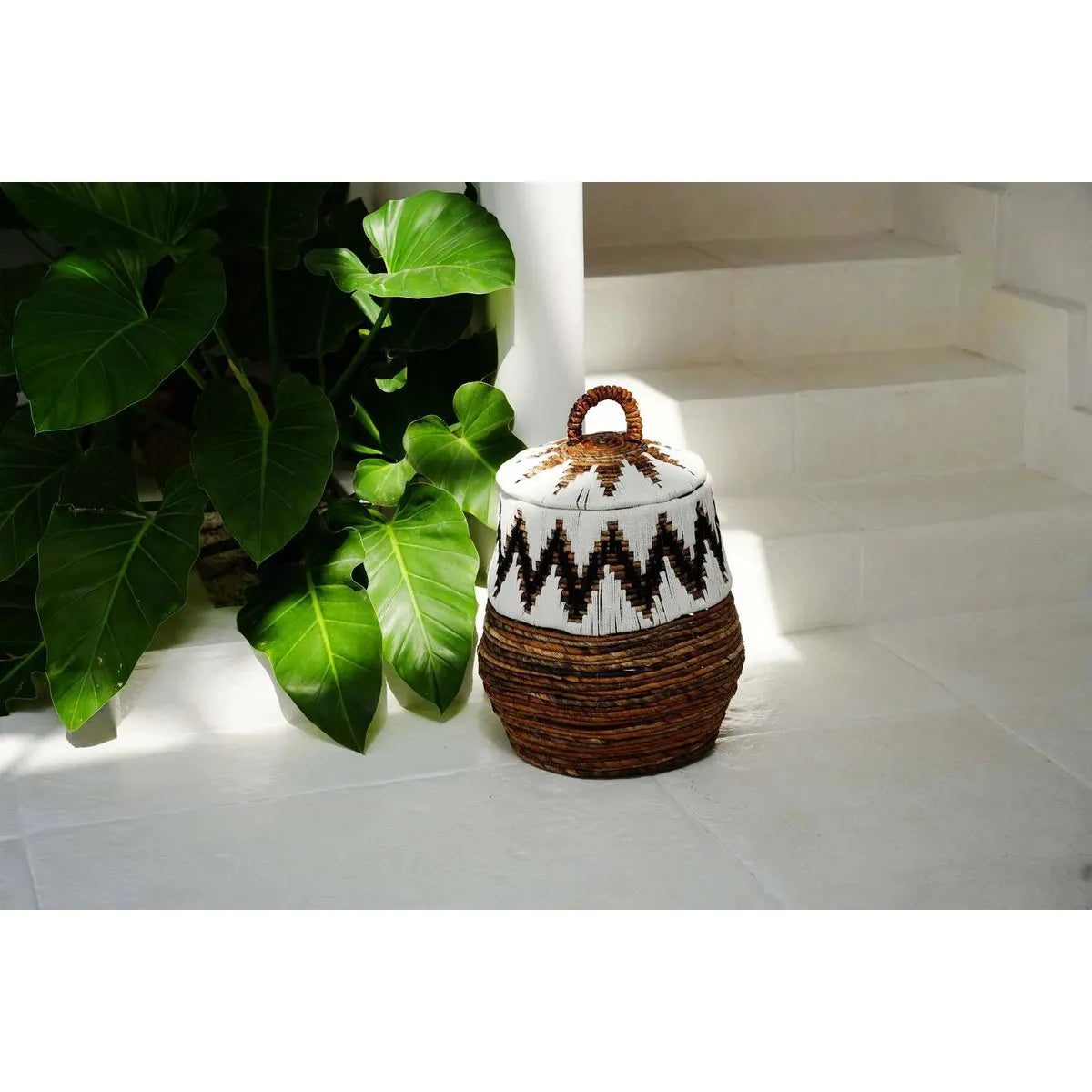 The Little Bay Strandmand-manden met deksel-Bazar Bizar Living-Ik Hout ervan.