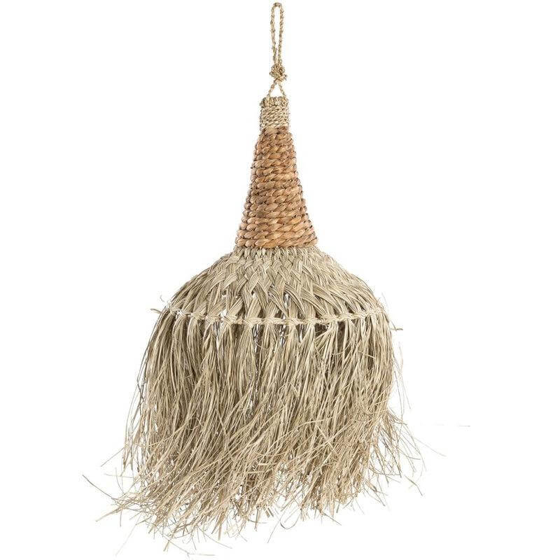 Stijlvolle hanglamp "The Playa Pendant" van sisal en bananenblad, perfect voor een tropische sfeer in elke binnen- of buitenruimte.