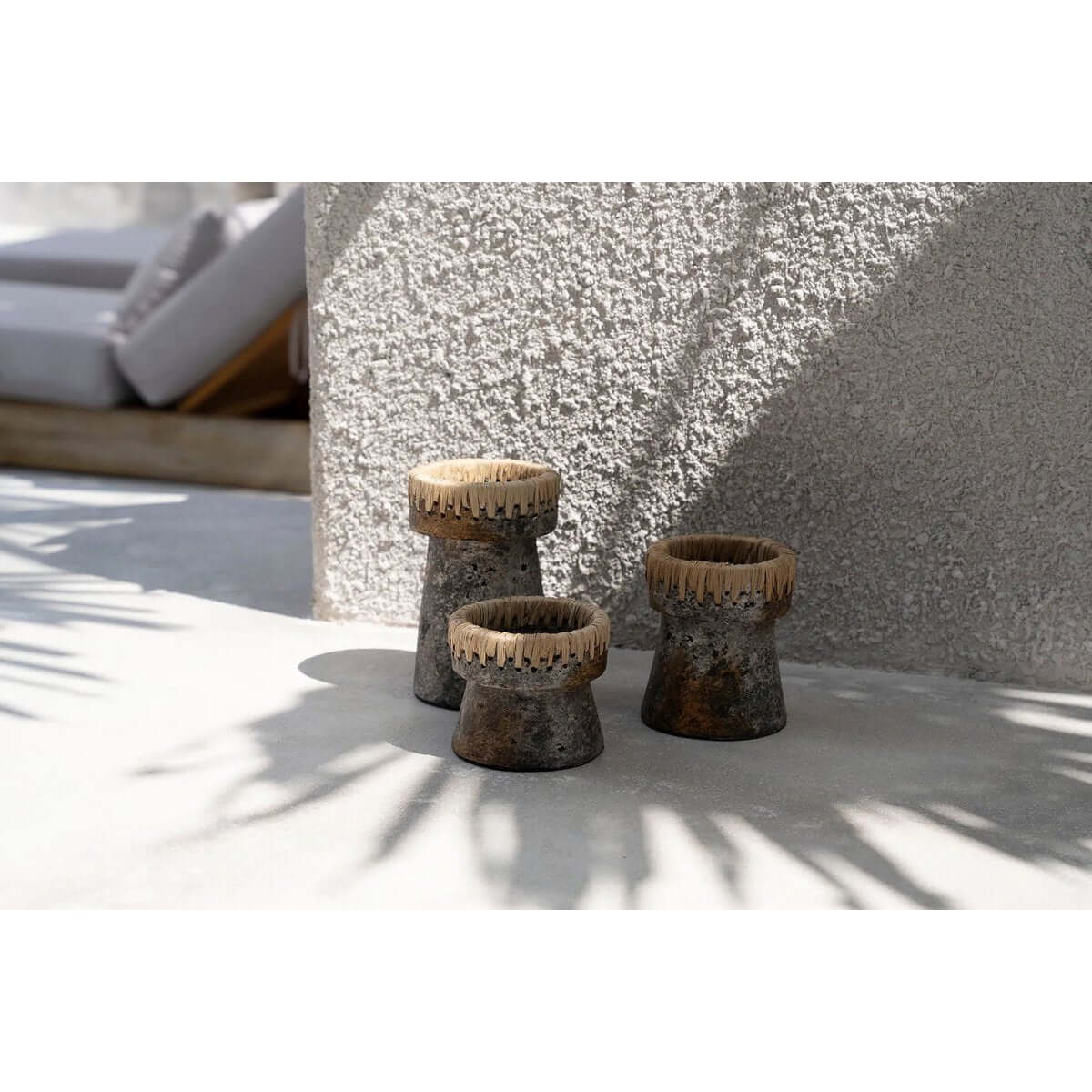 The Pretty Candle Holder - Antiek Grijs - S-Bazar Bizar Living-Ik Hout ervan.