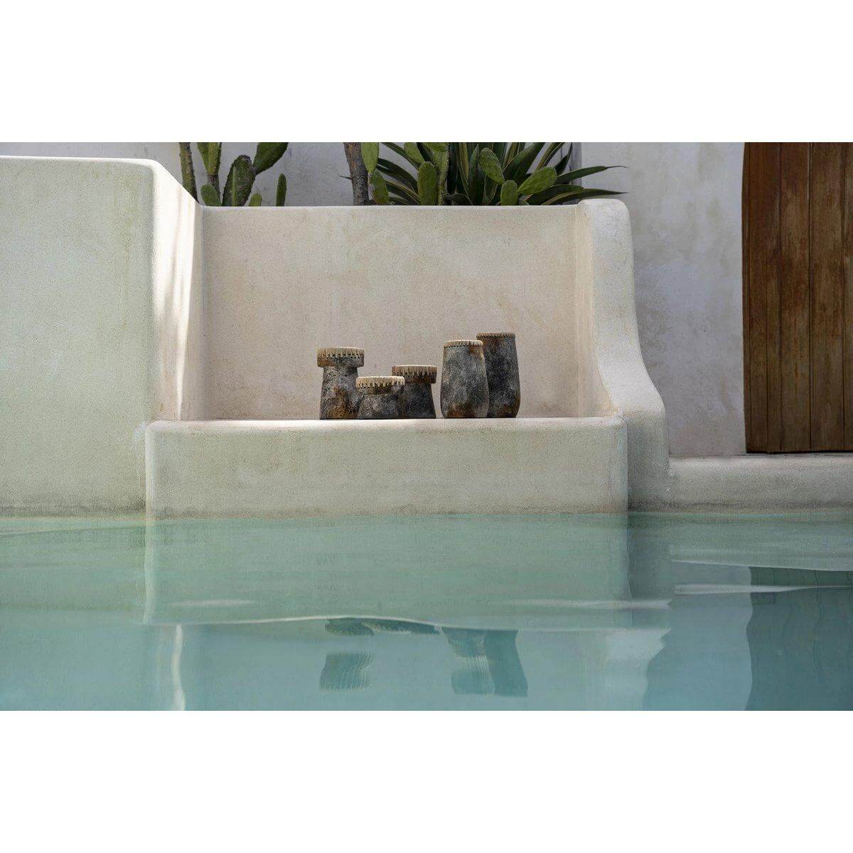 The Pretty Candle Holder - Antiek Grijs - S-Bazar Bizar Living-Ik Hout ervan.