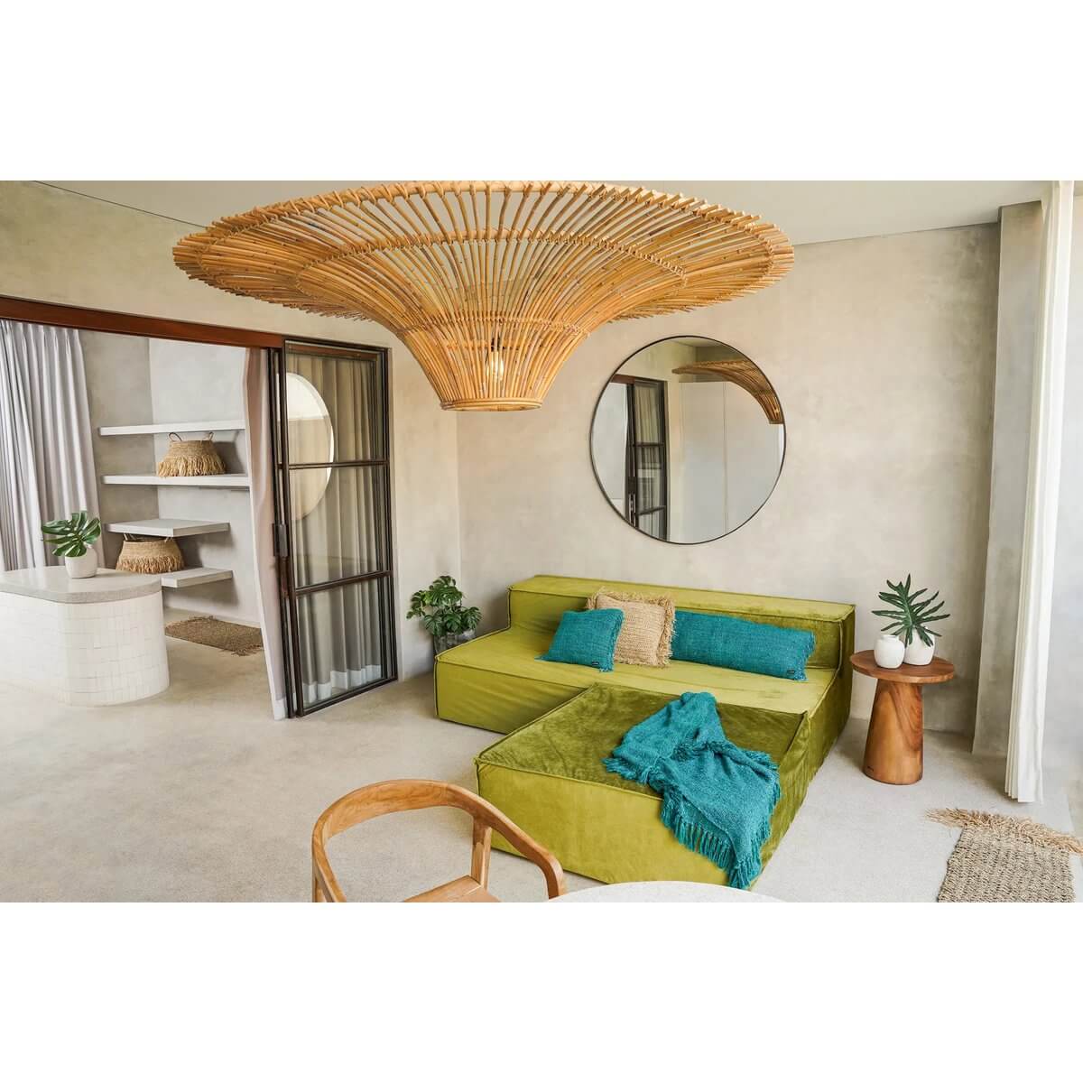 The Sky Hanglamp - Naturel - XXL-Hanglampen-Bazar Bizar Living-Ik Hout ervan.