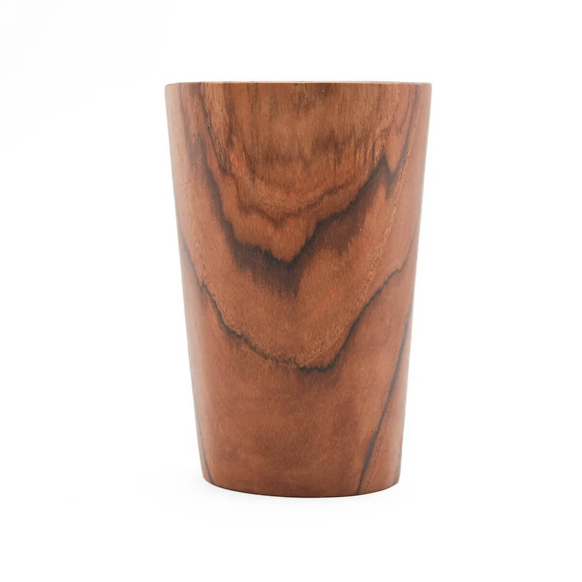 Bohemian Teak Root Cup - Hoog with unique wood grain, perfect for a natural, artistic touch to your home decor collection.