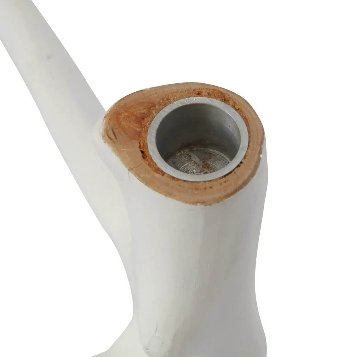 Close-up of the Triple Twig Candle Holder in white, showcasing its unique bohemian twig design. Perfect for cozy decor by Bazar Bizar Living.