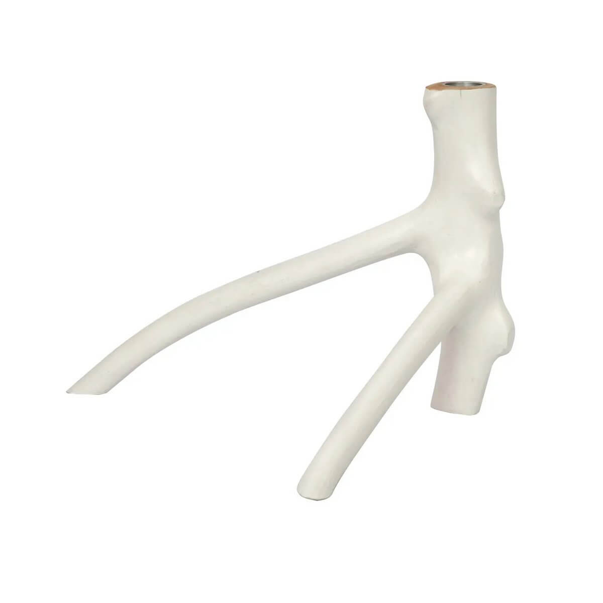 Bohemian-style Triple Twig Candle Holder in white, featuring a unique organic branch design for a cozy interior ambiance.