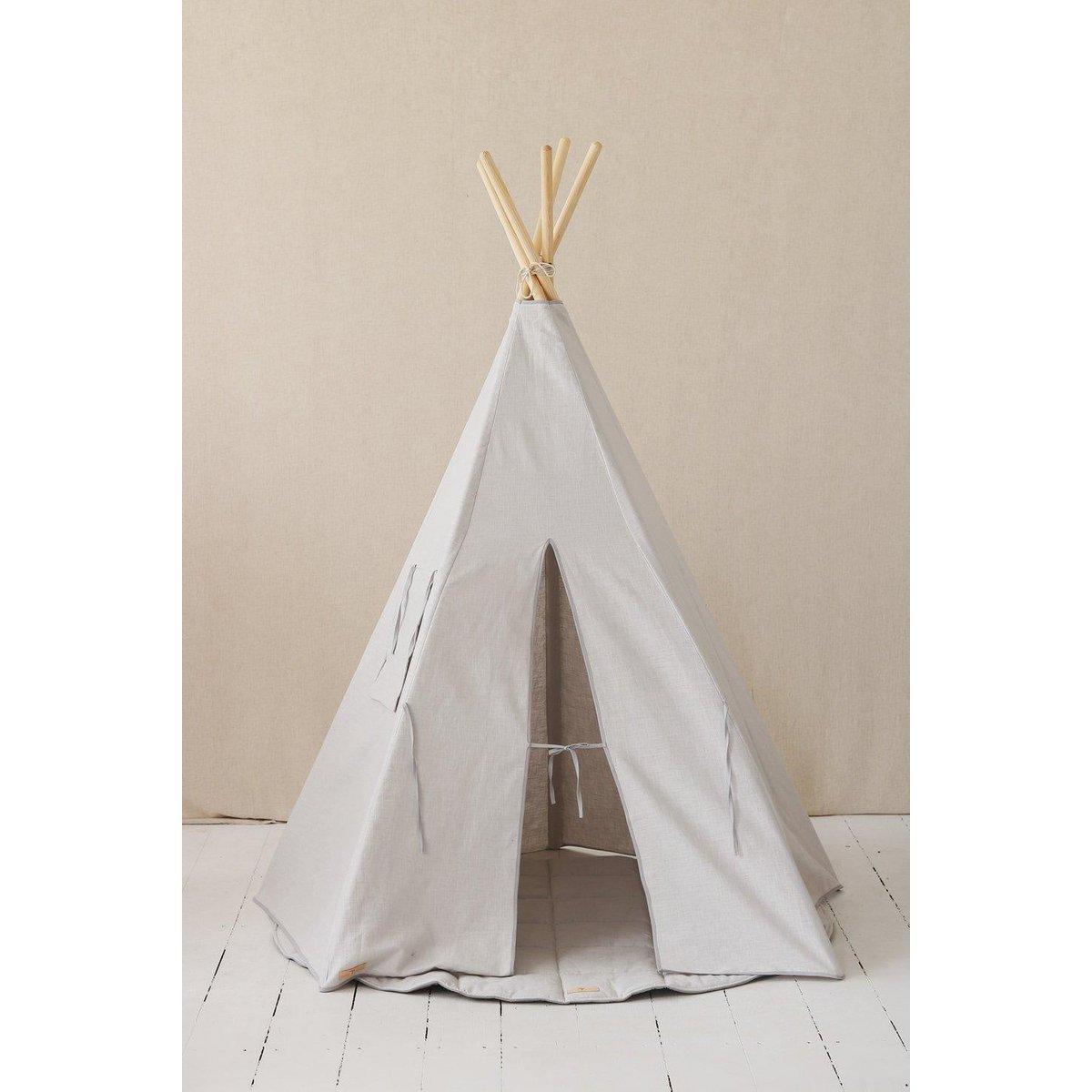 Tipi en mattenset "Duifgrijs"-Moi Mili-Ik Hout ervan.