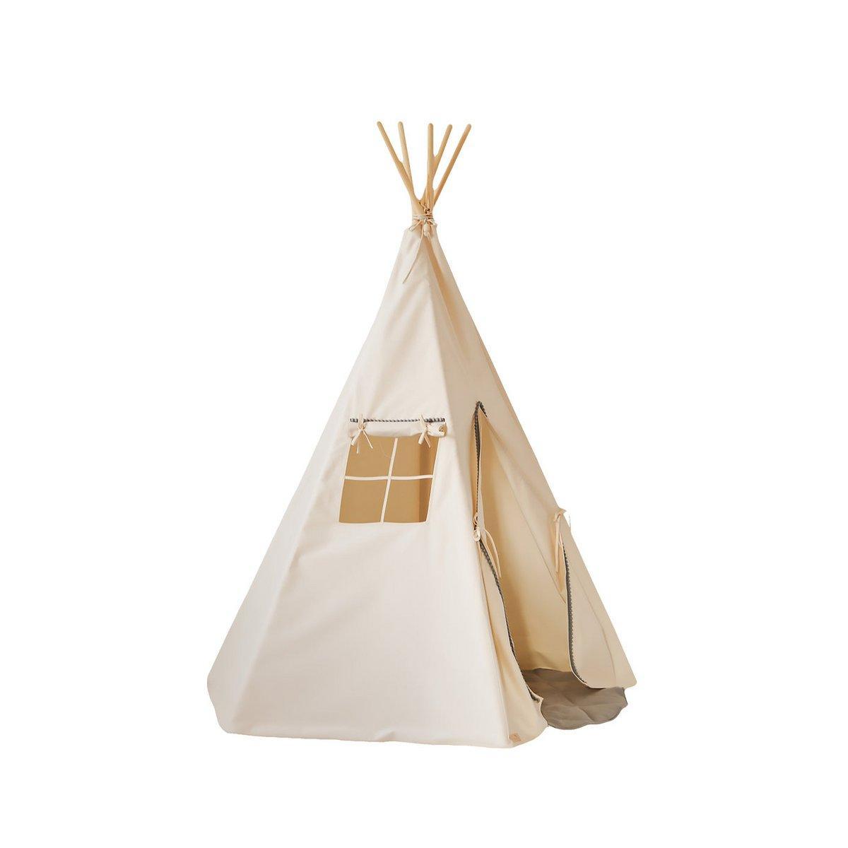 Tipi met pompons en mattenset "Grijze pompons"-Moi Mili-Ik Hout ervan.