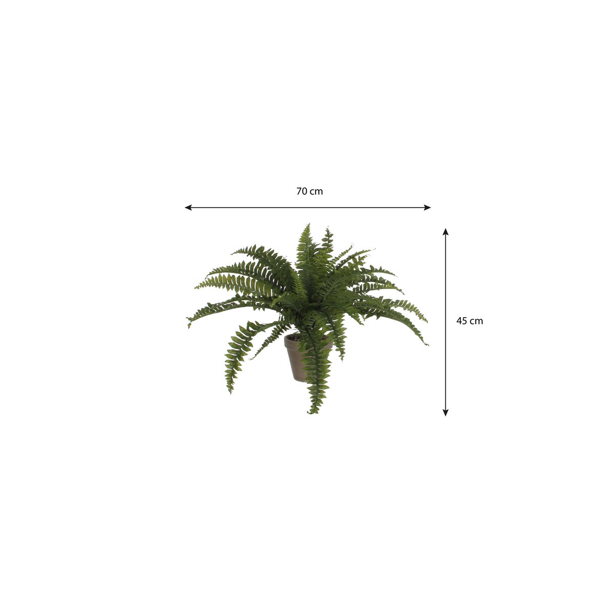 Varen Kunstplant in Bloempot Stan - H40 x Ø70 cm - Groen-Mica Decorations-Ik Hout ervan.