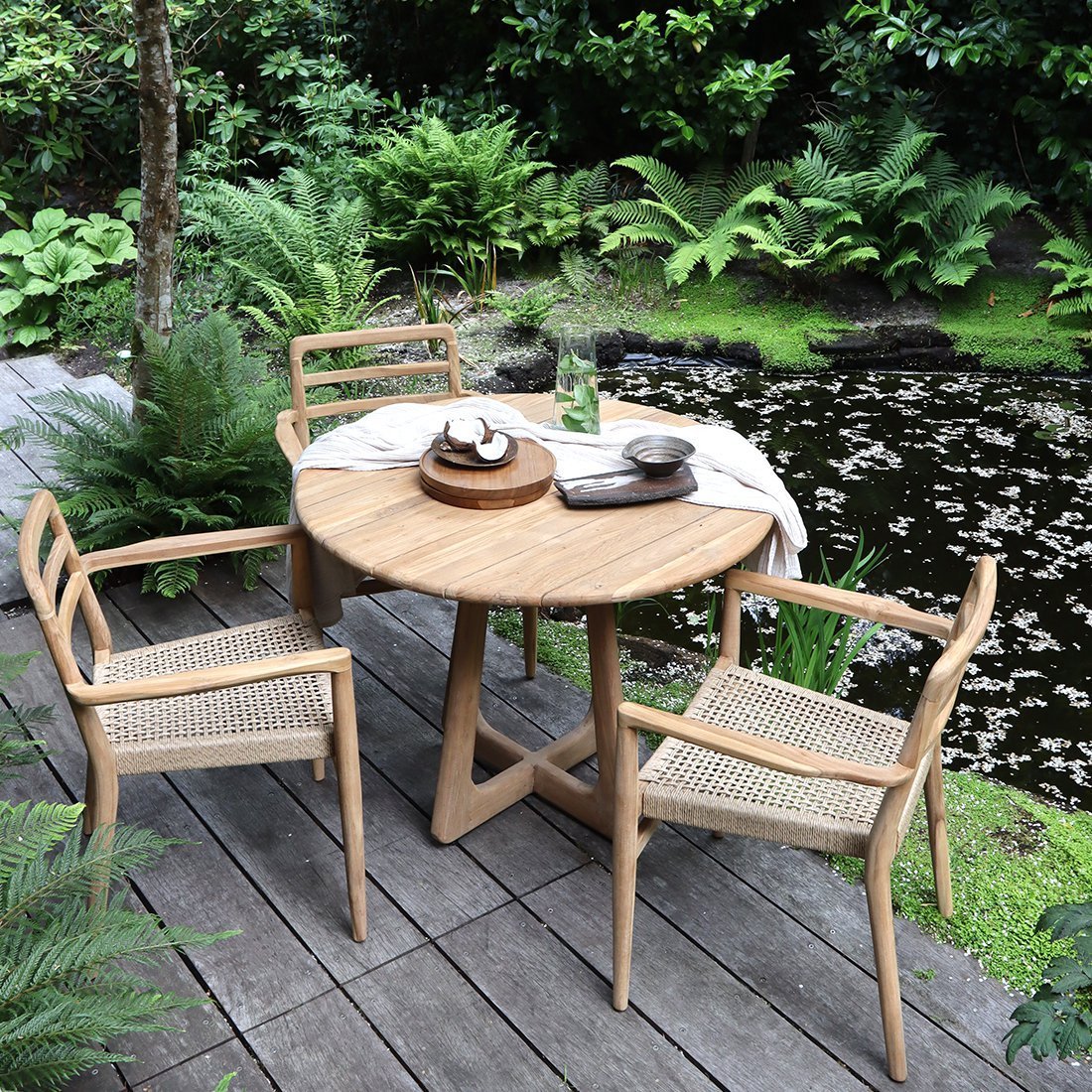 Verano tuintafel Ø 100 cm-tuin tafel-Raw Materials-Ik Hout ervan.