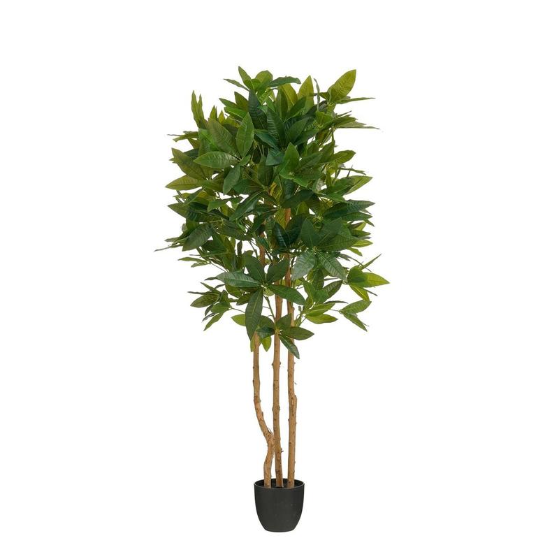 Vingerplant Kunstplant in Bloempot - H150 x Ø70 cm - Groen-Mica Decorations-Ik Hout ervan.
