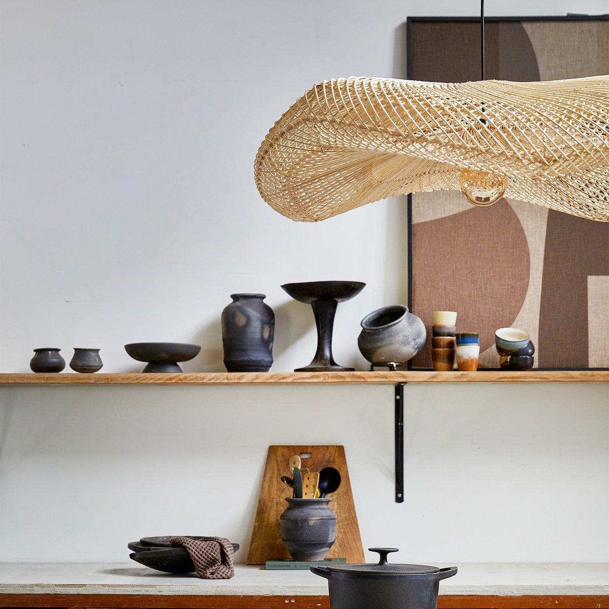 Wave hanglamp naturel XL-Hanglampen-Raw Materials-Ik Hout ervan.