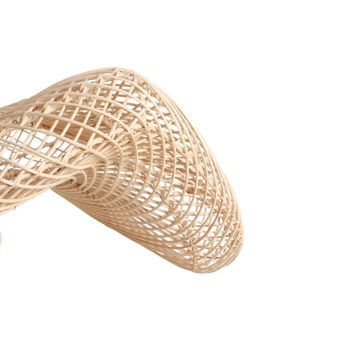 Bovenaanzicht van rotan hanglamp wave large van 75 cm