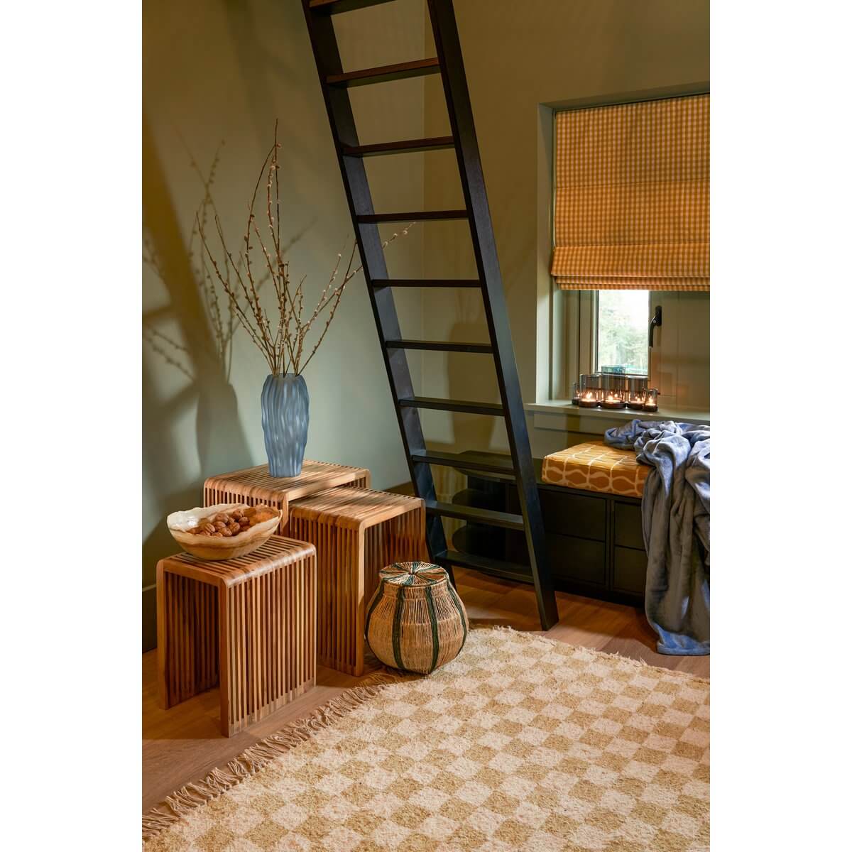 Yonker Bijzettafel - Set van 3 - L44 x B34 x H50 cm - Gerecycled Hout - Bruin-Mica Decorations-Ik Hout ervan.