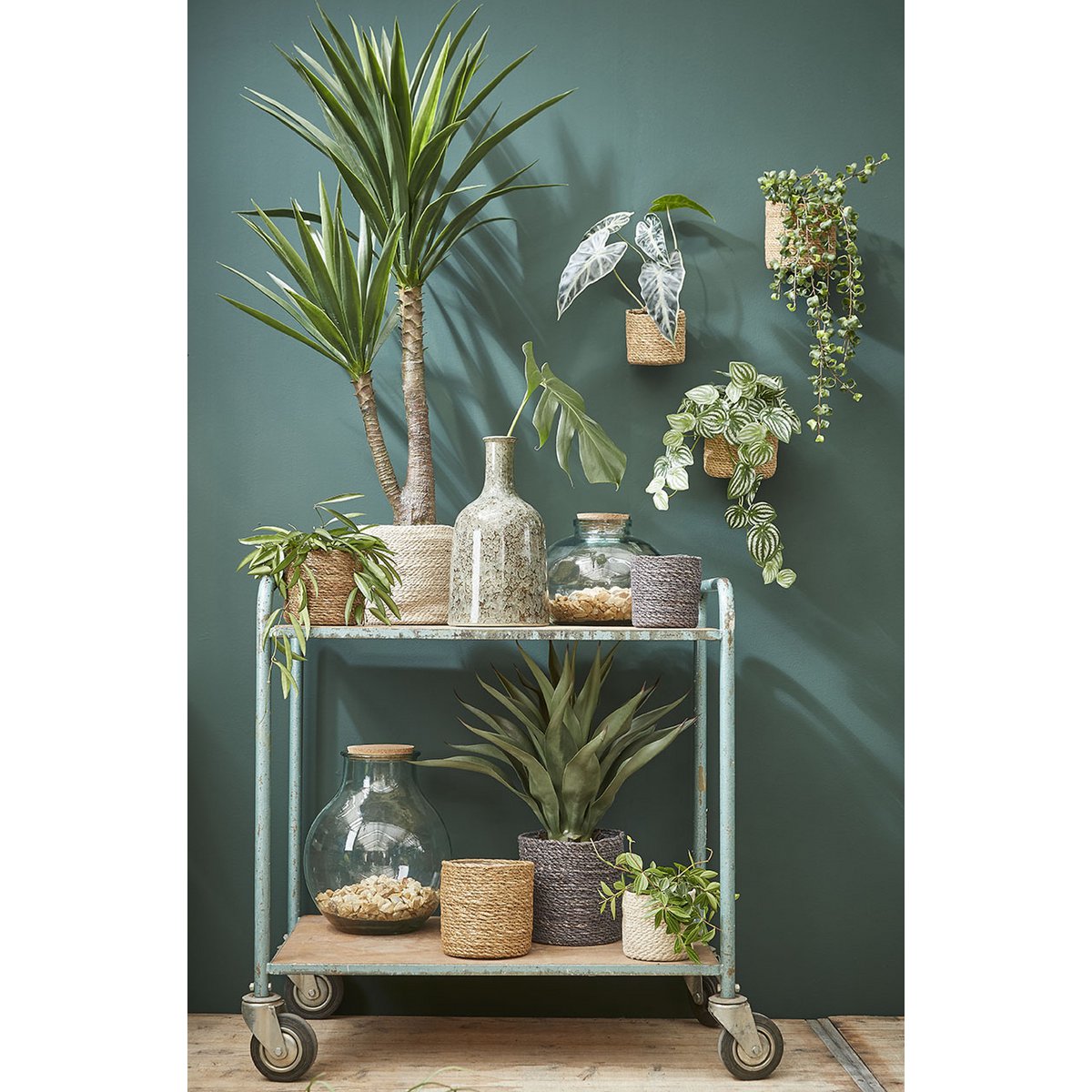 Yucca Kunstplant - H120 x Ø60 cm - Groen-Mica Decorations-Ik Hout ervan.