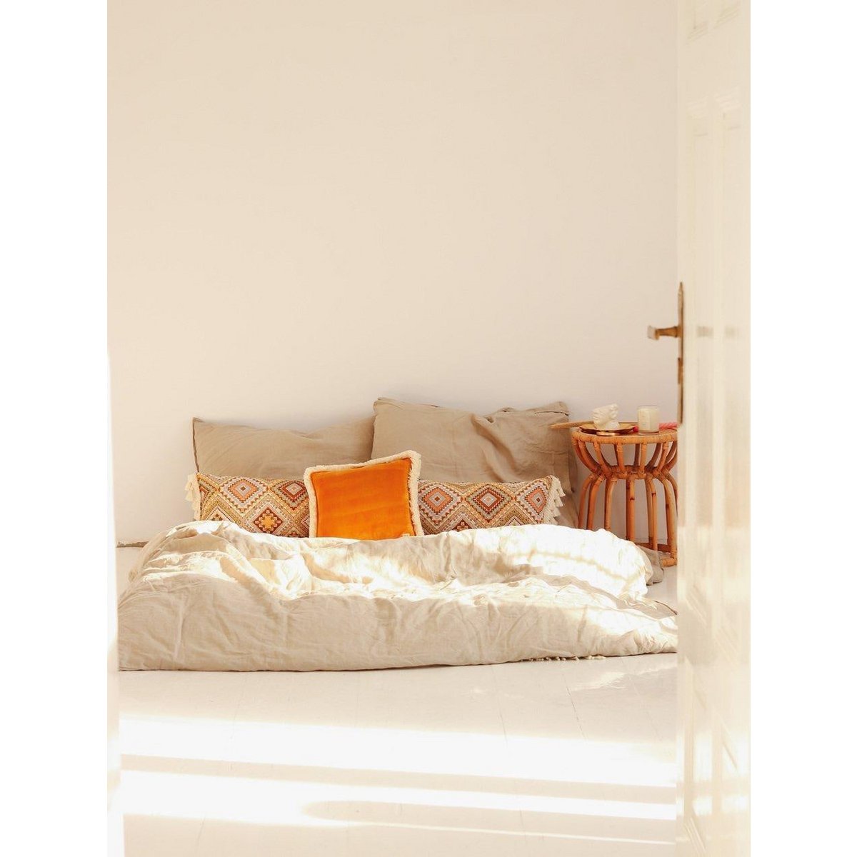 "Boho stam" bolster met franje
