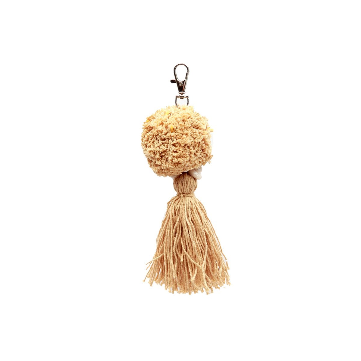 De Pompom-sleutelhanger - Mokka