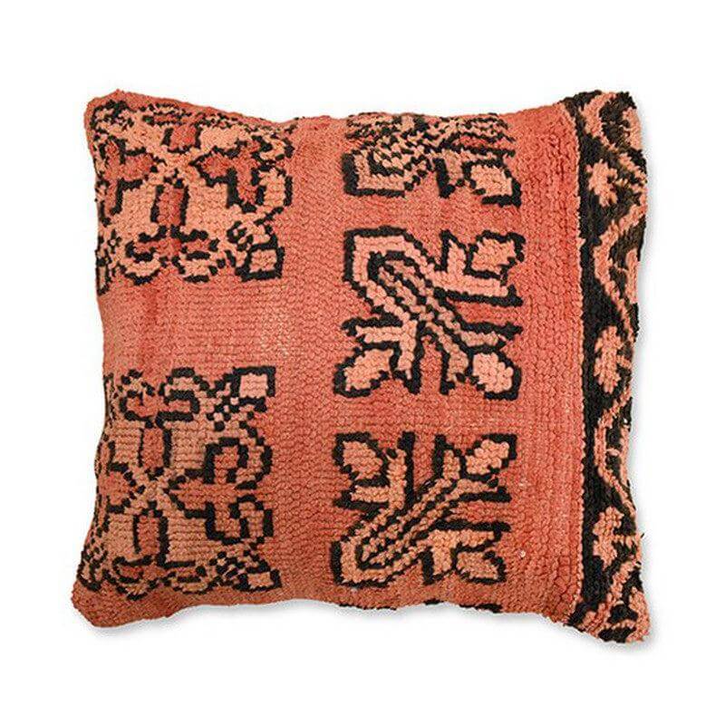 Marokkaans kussen P620, uniek vintage Berberkleed voor bohemian sfeer, decoratieve eyecatcher voor woon- of slaapkamer.