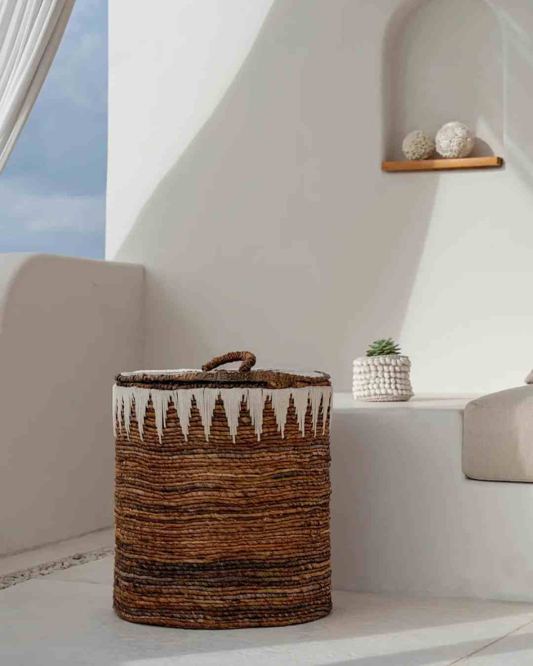 Boho opbergmanden van bananenblad: stijlvol opbergen met natuurlijke charme