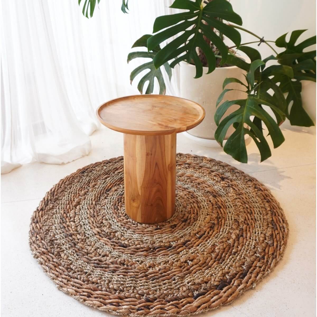 Ronde vloerkleden in boho stijl met natuurlijke materialen en warme uitstraling