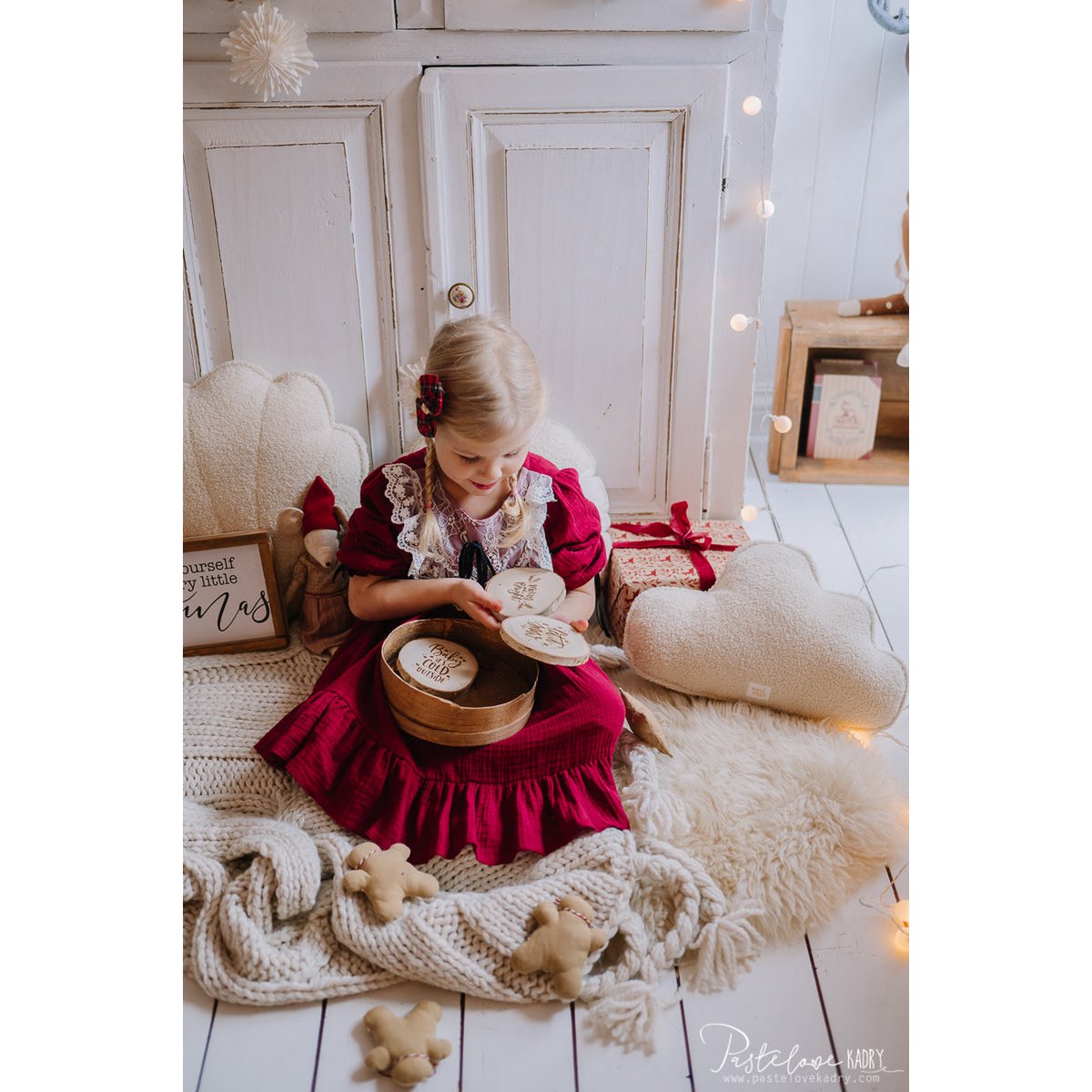 Fluffy Boucle Wolkenkussen "Witte teddy"