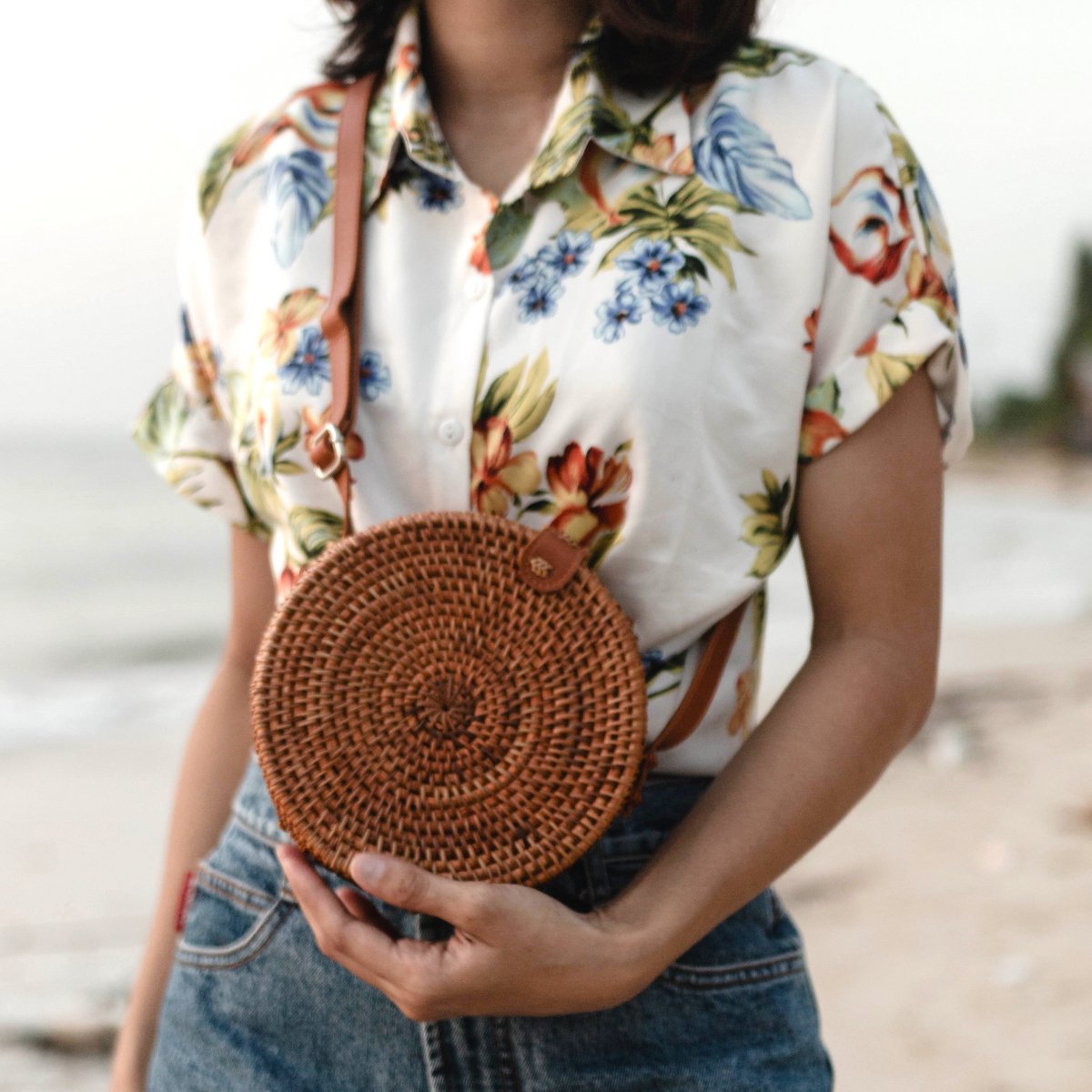 Crossbodytas | Bali Tas SENJA (bruin) Gemaakt van Rattan