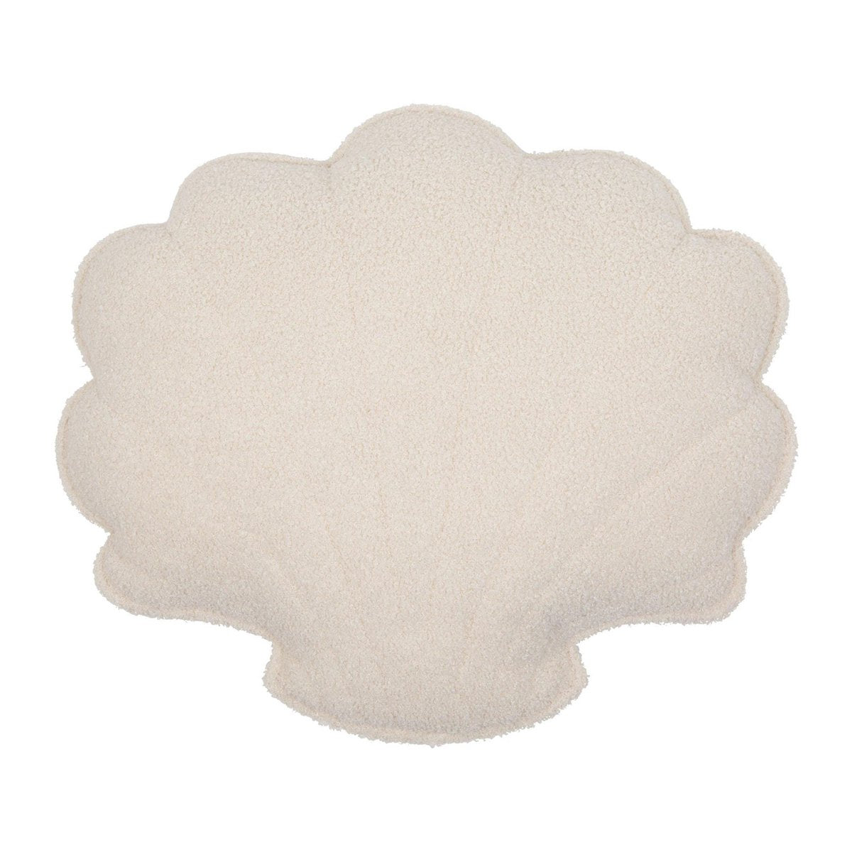 Fluffy Boucle schelpkussen "wit teddy"