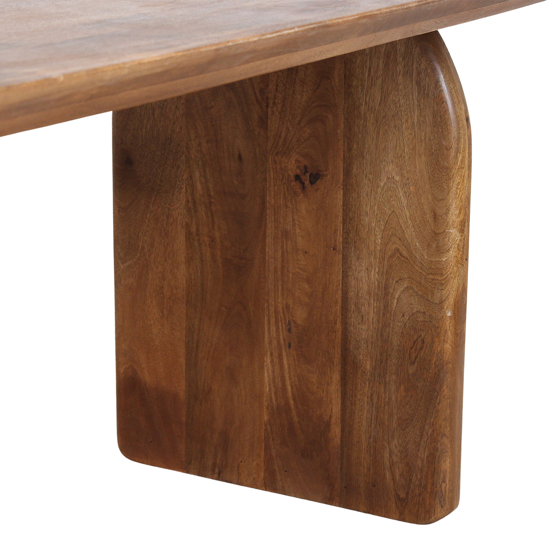 Bullnose eettafel bruin mix onderstel