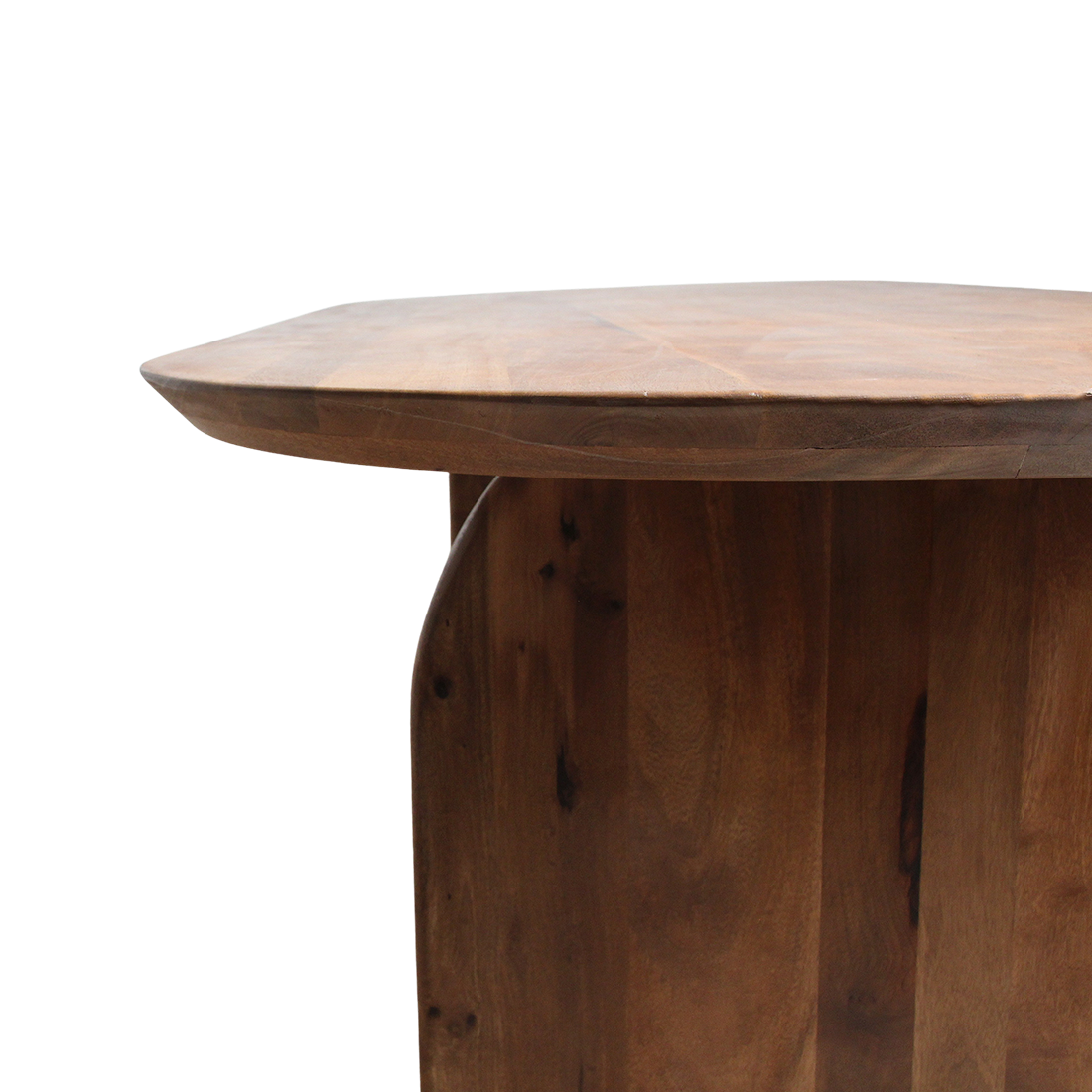 Bullnose eettafel bruin gesloten onderstel