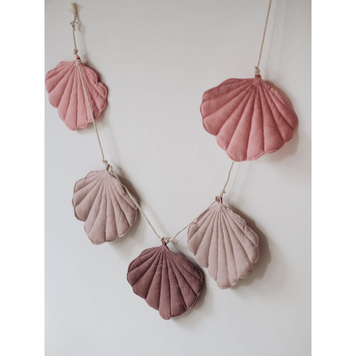 "Roze" Linnen Slinger met Schelpen